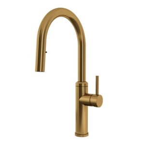 Enora Diver Kitchen Faucet with Pulldown Spray - Brushed Gold KF1967-180 Kalia