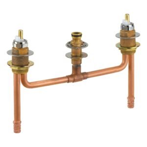 Fixed Rough-In for 3-Hole Roman Tub Faucet (Pex Connections) R2709-PX Delta