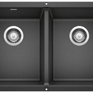 Precis U 2 Bowl Silgranit Undermount Kitchen Sink - Anthracite 400580 Blanco