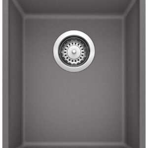 Precis U .75 Bowl Undermount Silgranit Sink - Cinder 401416 Blanco