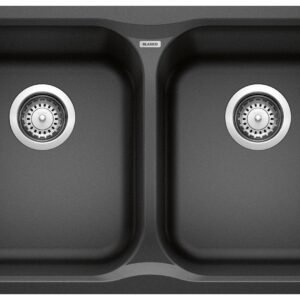 Vision U 2 Bowl Undermount Silgranit Sink - Anthracite 400085 Blanco