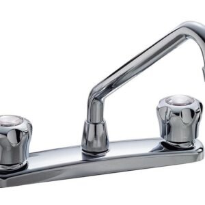 Kitchen Faucet with Fluted Handles - Chrome 82006LF Waltec