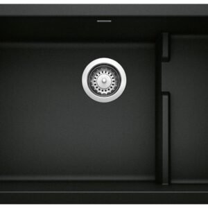 Precis Cascade 2 Bowl Silgranit Undermount Kitchen Sink - Coal Black 402659 Blanco
