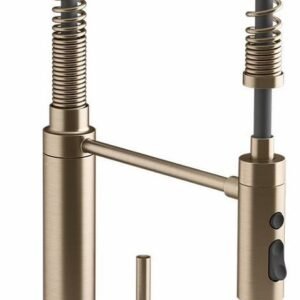 Purist Semi-Professional Kitchen Faucet with Spring Pulldown Spray - Vibrant Brushed Bronze 24982-BV Kohler