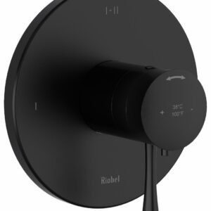 Edge 3-Functions Thermostatic Valve Trim - Black TEDTM23BK RIOBEL