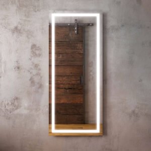 Effect Illuminated Full Length Mirror 24" x 56" - Black MR1534-500-001 Kalia