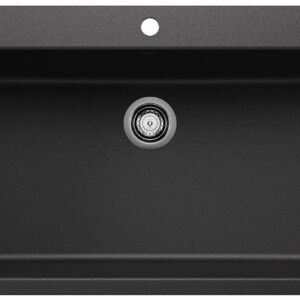 Liven 33 Super 1 Bowl Silgranit Dual Mount Kitchen Sink - Anthracite 403598 Blanco
