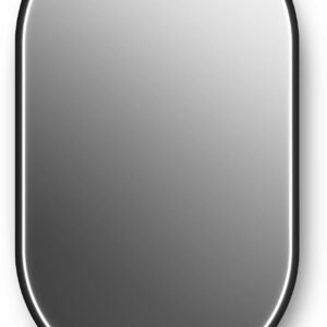 Nox 22" x 38" Oval LED Lighted Mirror - Black MR2204-570-001 Kalia