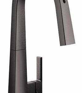 Nio Motion Control Smart Kitchen Faucet with Pulldown Spray - Black Stainless S75005EV2BLS Moen