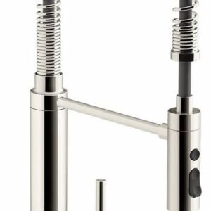 Purist Semi-Professional Kitchen Faucet with Spring Pulldown Spray - Vibrant Polished Nickel 24982-SN Kohler