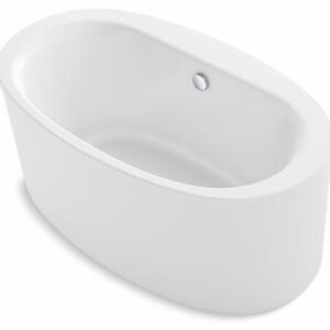 Sunstruck 60" x 34" Freestanding Tub with Straight Shroud - White 24001-0 Kohler
