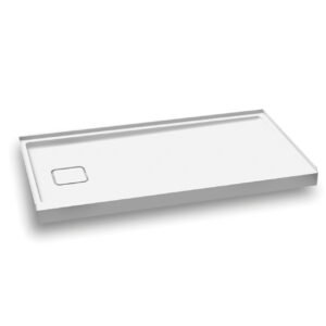 Kover 60" x 32" Alcove Acrylic Shower Base with LH Drain - White BW1097-240 Kalia