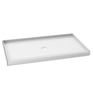 Koncept 60" x 36" Alcove Acrylic Shower Base with Centre Drain - White BW1282-240 Kalia