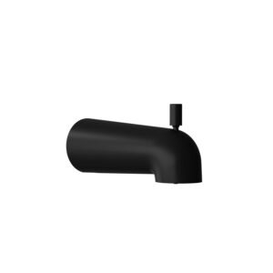 Round Slip Fit Tub Spout with Diverter - Matte Black 105139-160 Kalia