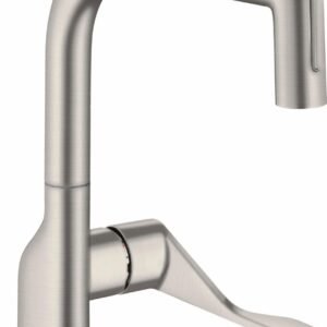Axor Citterio Kitchen Faucet with Pullout Spray - Steel Optik 39863801 Axor