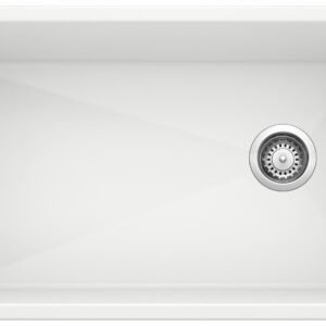 Diamond U Super 1 Bowl Silgranit Undermount Kitchen Sink - White 401630 Blanco