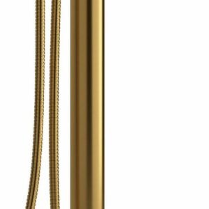 Parabola Single Hole Floor Mount Tub Filler Trim - Brushed Gold TPB39BG RIOBEL