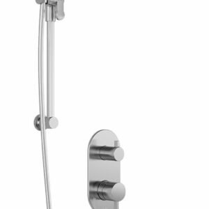 RoundOne PB4 2-Way Pressure Balance Integrated Diverter Shower System with Vertical Ceiling Arm - Chrome BF2175-110-001 Kalia