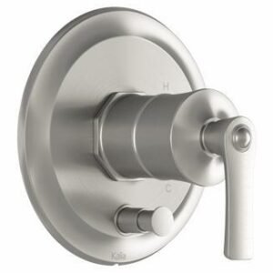Rustik Pressure Balance Valve Trim with Integrated Diverter - Pure Nickel 103615-125 Kalia
