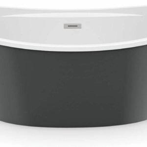 Ariosa 6636 Center Drain Freestanding Tub - White/Thunder Grey 106267-000-001-103 Maax