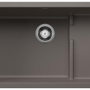 Precis Cascade 2 Bowl Silgranit Undermount Kitchen Sink - Volcano Gray 402928 Blanco
