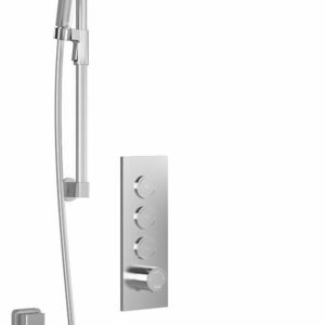 Moroka TB3 Premia Thermostatic Push-Button Shower System with Wall Arm (Less Valve) - Chrome BF2098-110-200 Kalia