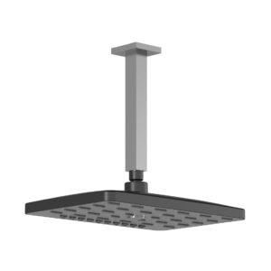 Grafik Premia Rainhead Shower Head and Vertical Ceiling Arm - Black/Chrome BF1398-150 Kalia