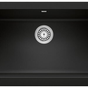 Vintera 30 1 Bowl Silgranit Apron Front Kitchen Sink - Coal Black 402588 Blanco