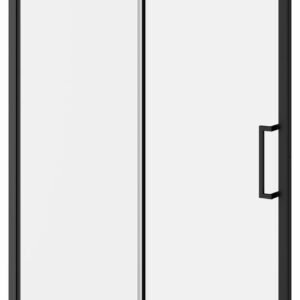 Ikonik (Door 1 of 2) 60" x 79" Alcove Sliding Door Fixed Panel - Matte Black DR1841-160-005 Kalia