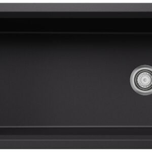 Inteos 33 1 Bowl Silgranit Undermount Kitchen Sink - Coal Black 403884 Blanco