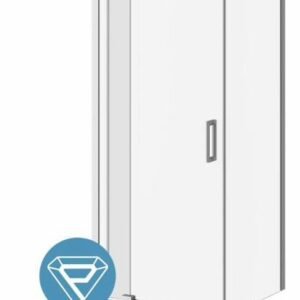 Distink (Box 2 of 2) 32" x 77" Return Panel for Corner Installation - Chrome DR1748-110-005 Kalia