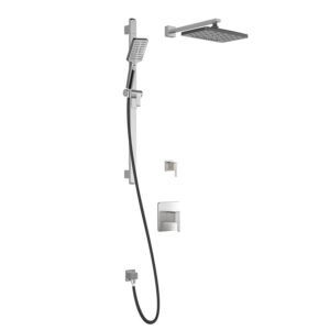 Grafik TD2 Premia Thermostatic Shower System with Wall Arm - Black/Chrome BF1431-150-200 Kalia