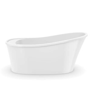 Ariosa 60" x 32" End Drain Freestanding Tub - White 106266-000-001-100 Maax