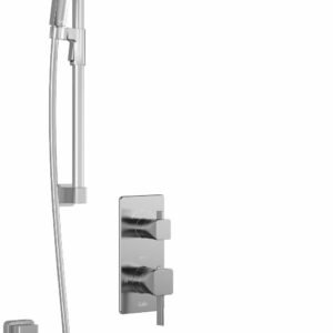 SquareOne TD3 Premia Thermostatic Integrated Diverter Tub and Shower System with Wall Arm (Less Valve) - Chrome BF1655-110-200 Kalia