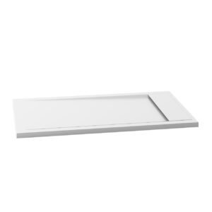 Opure 60" x 36" Acrylic Shower Base with End Drain - White BW1213-240 Kalia