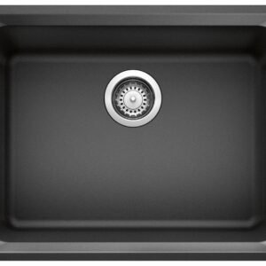 Vision U 1 Bowl Silgranit Undermount Kitchen Sink - Anthracite 400492 Blanco