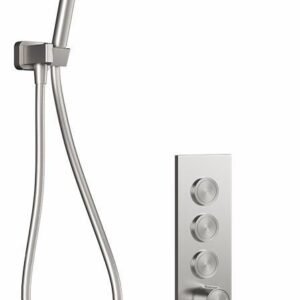 Folo TB5 Thermostatic Push-Button Shower System - Pure Nickel BF2151-125 Kalia
