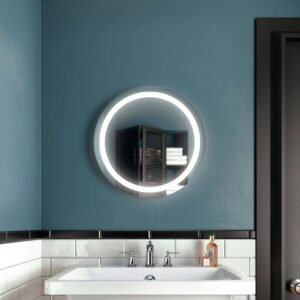 Effect Illuminated 24" Round Bathroom Mirror MR1660-500-001 Kalia