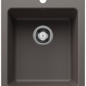Liven 17 1 Bowl Dual Mount Bar Sink - Volcano Gray 403672 Blanco