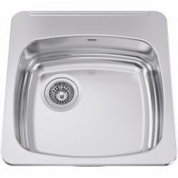 20-1/8" 1 Bowl Drop-In Kitchen Sink - Stainless Steel ALBS6805-1 Franke