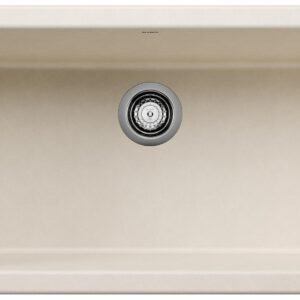 Ikon 30 1 Bowl Silgranit Undermount Apron Front Kitchen Sink - Soft White 402871 Blanco