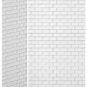 48 x 36 2-Panel Shower Wall Kit for Corner Installation - Tiles 700 Gloss WA2007-700-001 Kalia