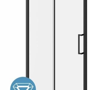 Ikonik 48" x 79" Alcove Sliding Shower Door RH Opening - Matte Black DR2184-160-005 Kalia