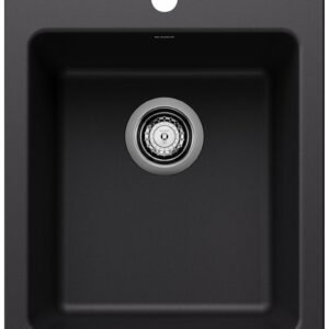 Liven 17 1 Bowl Dual Mount Bar Sink - Coal Black 403666 Blanco