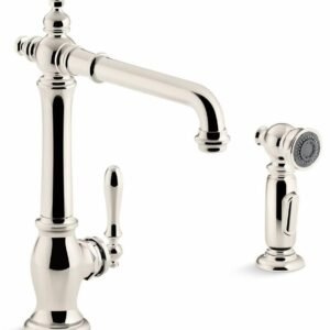 Artifacts Kitchen Faucet with Side Spray - Vibrant Polished Nickel 99265-SN Kohler