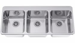 46-3/8" 3 Bowl Drop-In Kitchen Sink - Stainless Steel LBT6410PCB-1 Franke