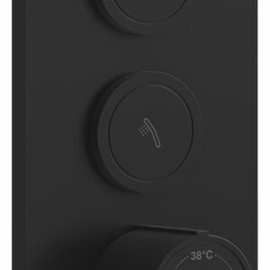 2-Way Thermostatic Valve and Trim with Push Buttons - Matte Black BF2063-160 Kalia