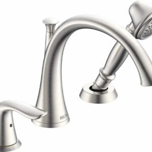 Lahara Roman Tub Faucet Trim with Hand Shower - Stainless Steel T3738-SS Delta