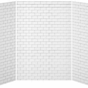 36 x 60 x 36 3-Panel Shower Wall Kit for Alcove Installation - Tiles 700 Gloss WA2011-700-001 Kalia