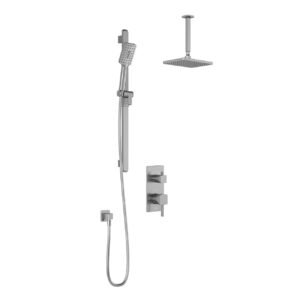SquareOne TD2 Thermostatic Integrated Diverter Shower System with Vertical Ceiling Arm (less valves) - Chrome BF1651-110-001 Kalia